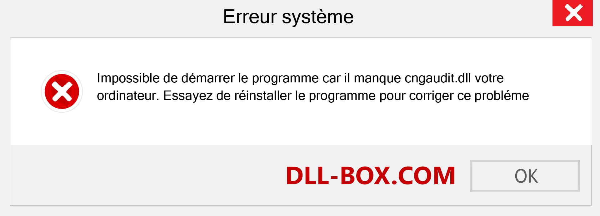 Le fichier cngaudit.dll est manquant ?. Télécharger pour Windows 7, 8, 10 - Correction de l'erreur manquante cngaudit dll sur Windows, photos, images